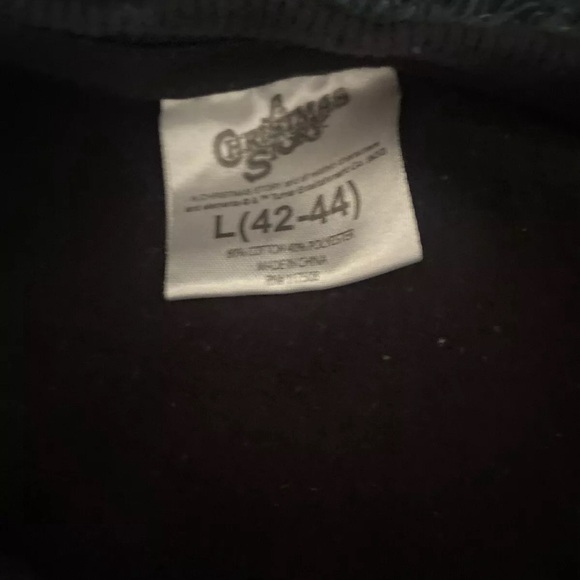 A Christmas Story Ralphie Sweatshirt Pink Bunny Suit Adult L (42-44) Black - Picture 2 of 2